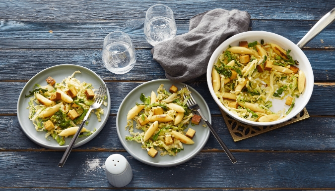 Vegetarischer Wirsing Schupfnudel Auflauf